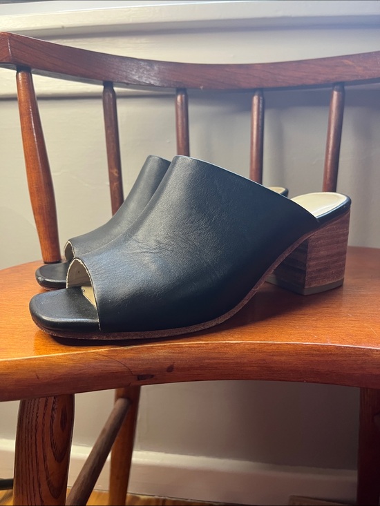 Nisolo Shoes - Nisolo Paloma Open Toe Mule Black Leather Sandals Women’s Size 7